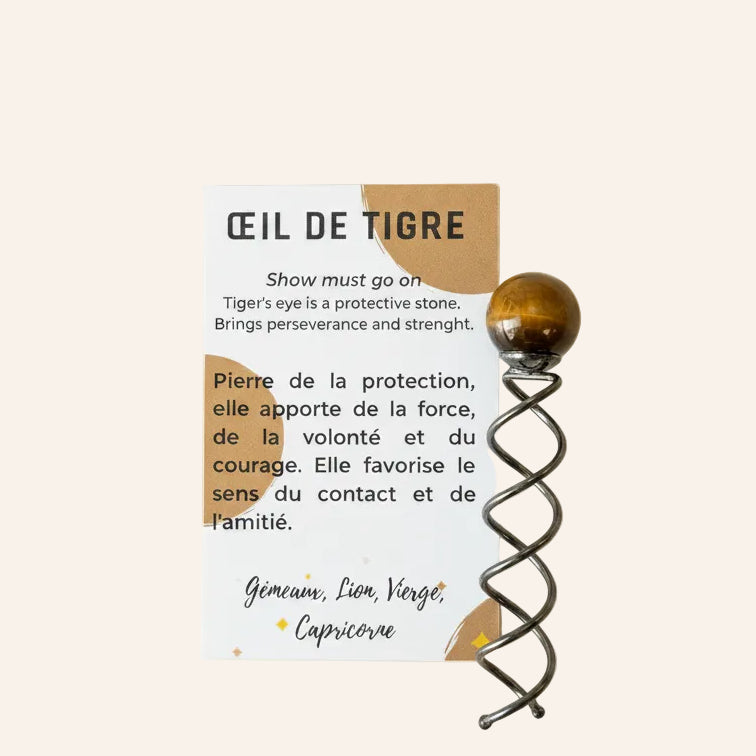 Spirale à cheveux en pierre véritable