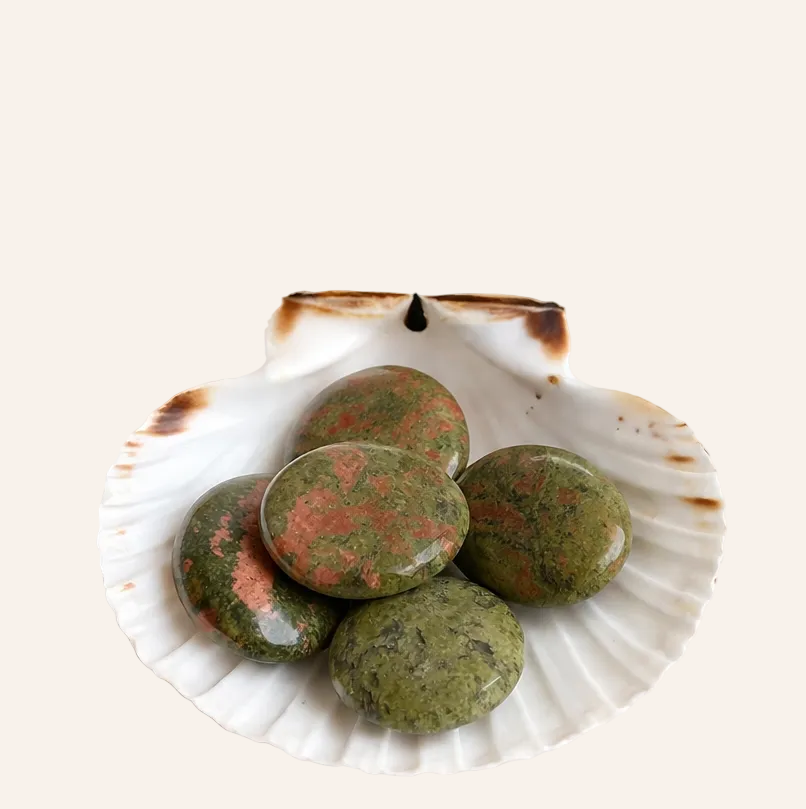 Unakite polie – Pierre naturelle d’équilibre