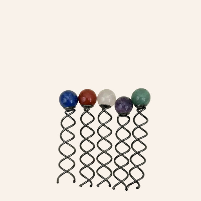 Spirale à cheveux en pierre véritable