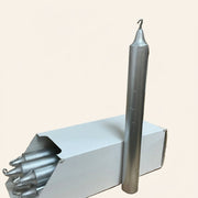 Bougie argentée – Rituel & Intention (à l’unité)