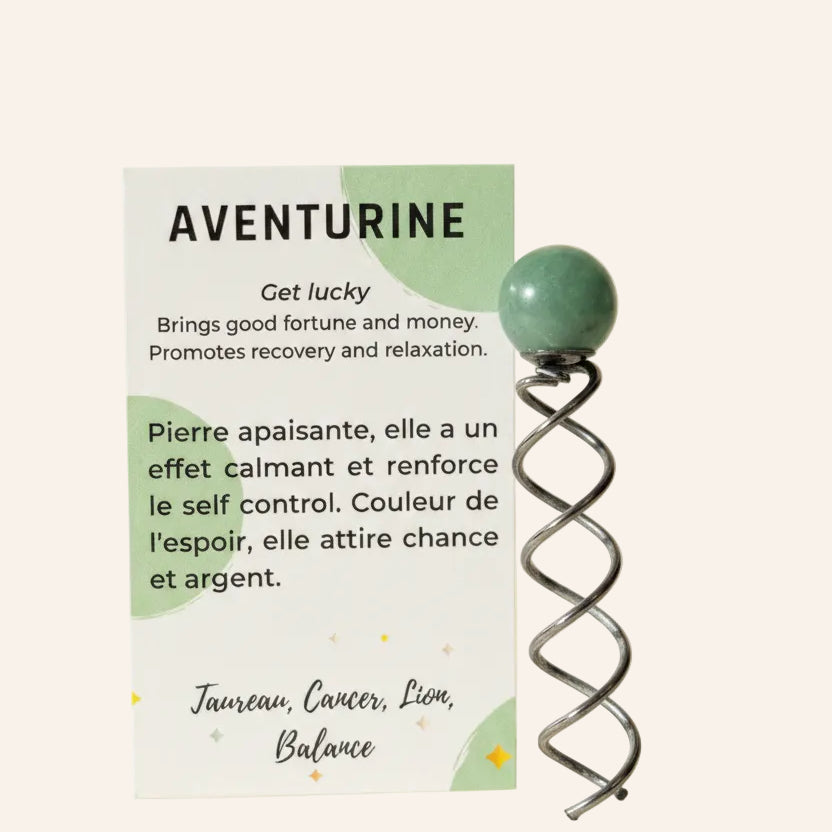 Spirale à cheveux en pierre véritable