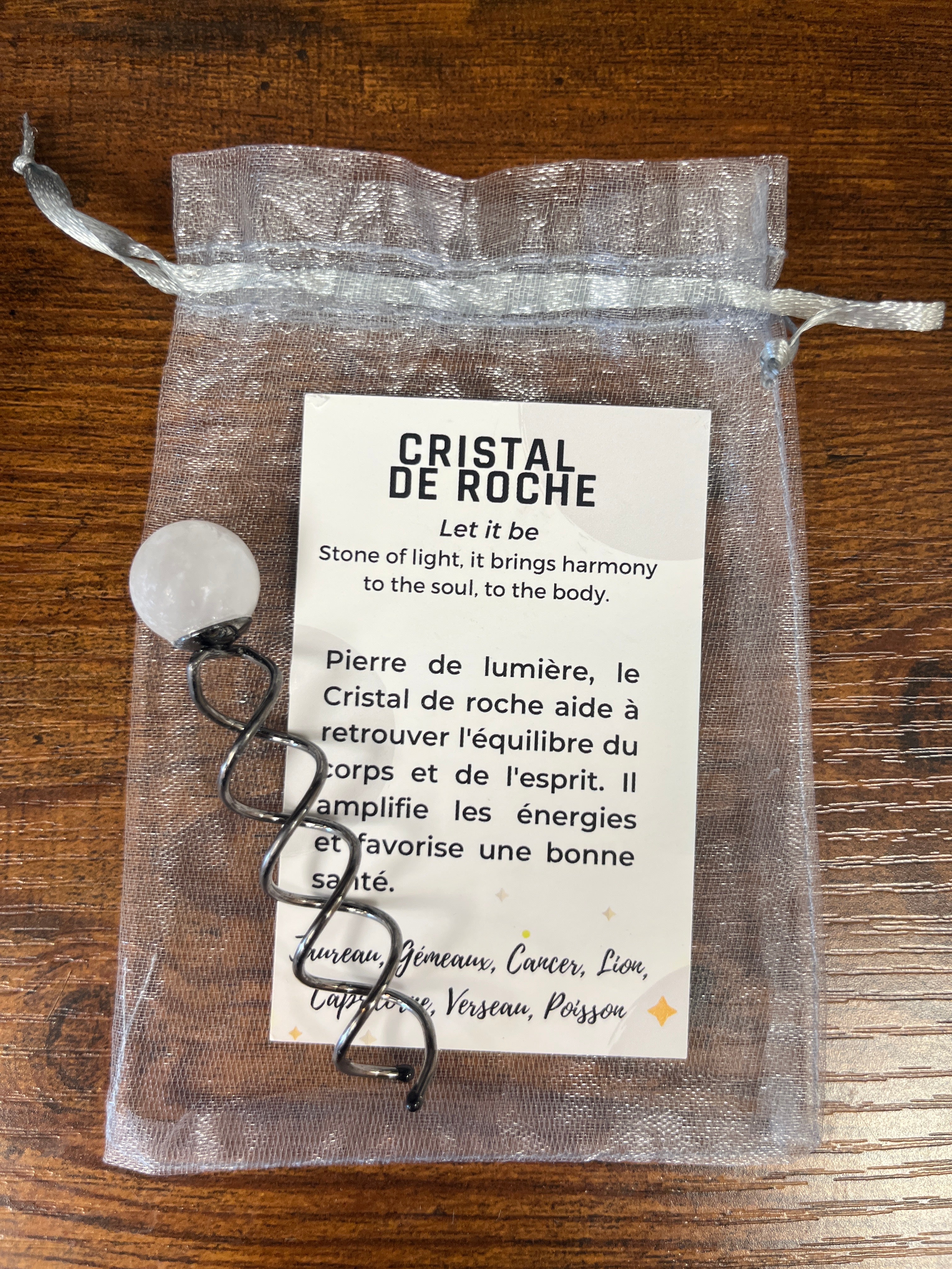 Spirale à cheveux en pierre véritable