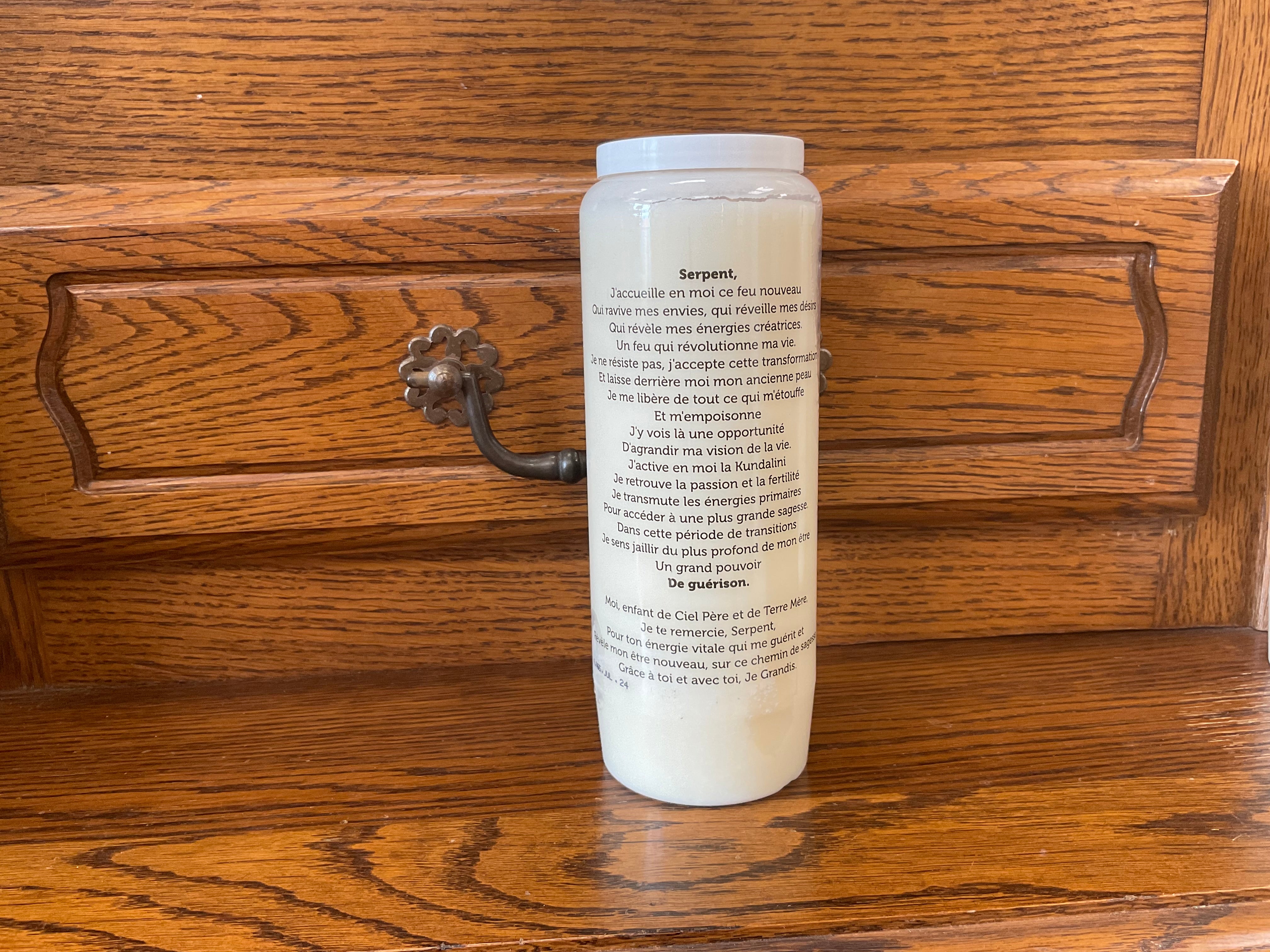 Bougie Neuvaine Animal Totem - Serpent