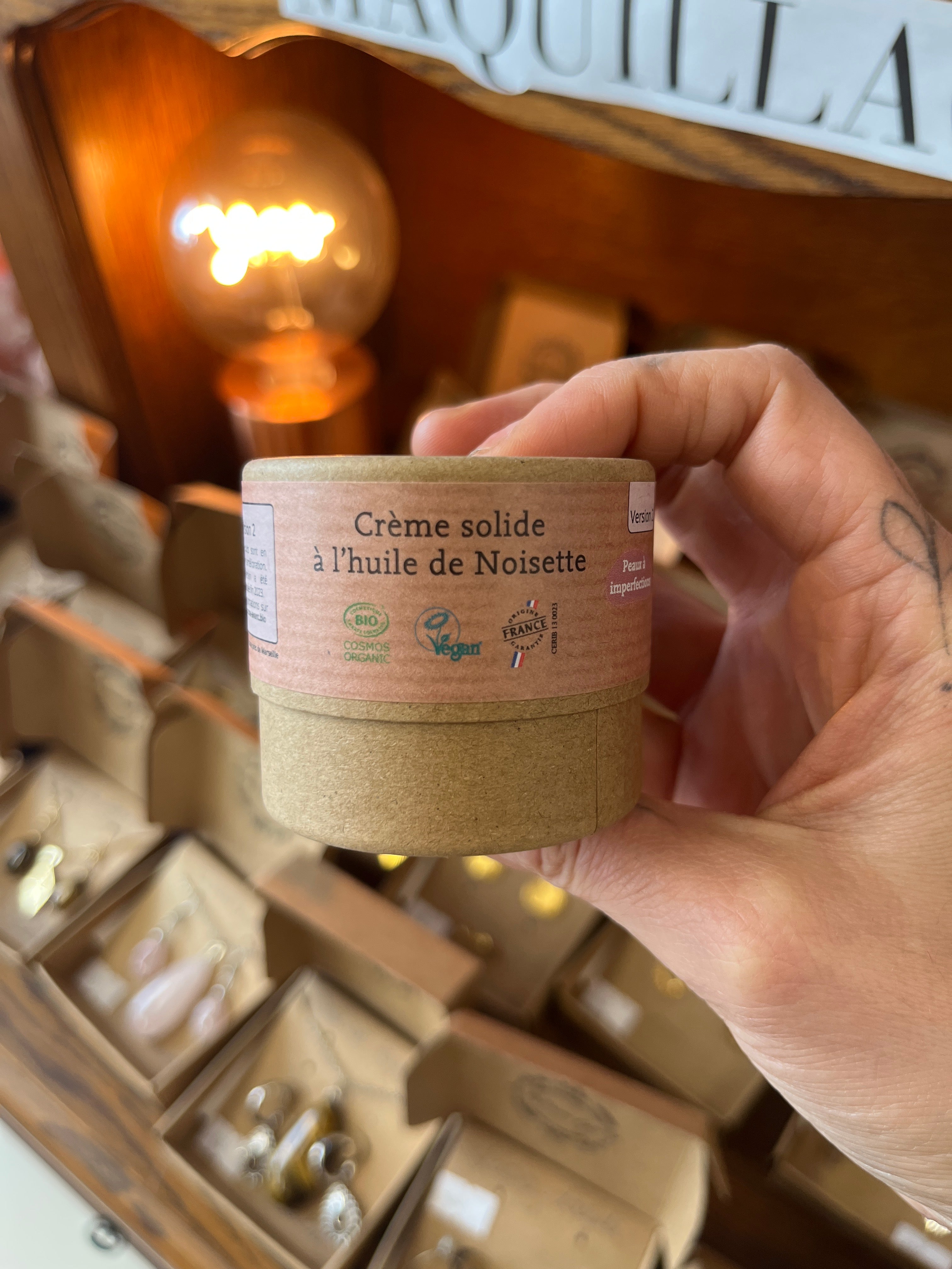 Crème solide à l’huile de noisettes 50 g comme avant