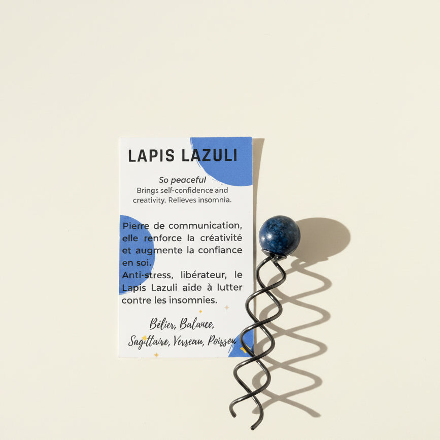 Spirale à cheveux en pierre véritable
