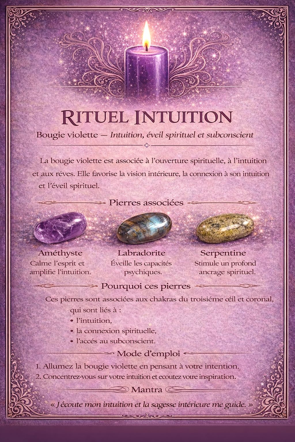 RITUEL INTUITION — Bougie violette