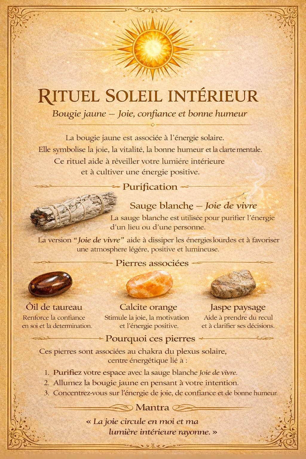 RITUEL SOLEIL INTÉRIEUR — Bougie jaune