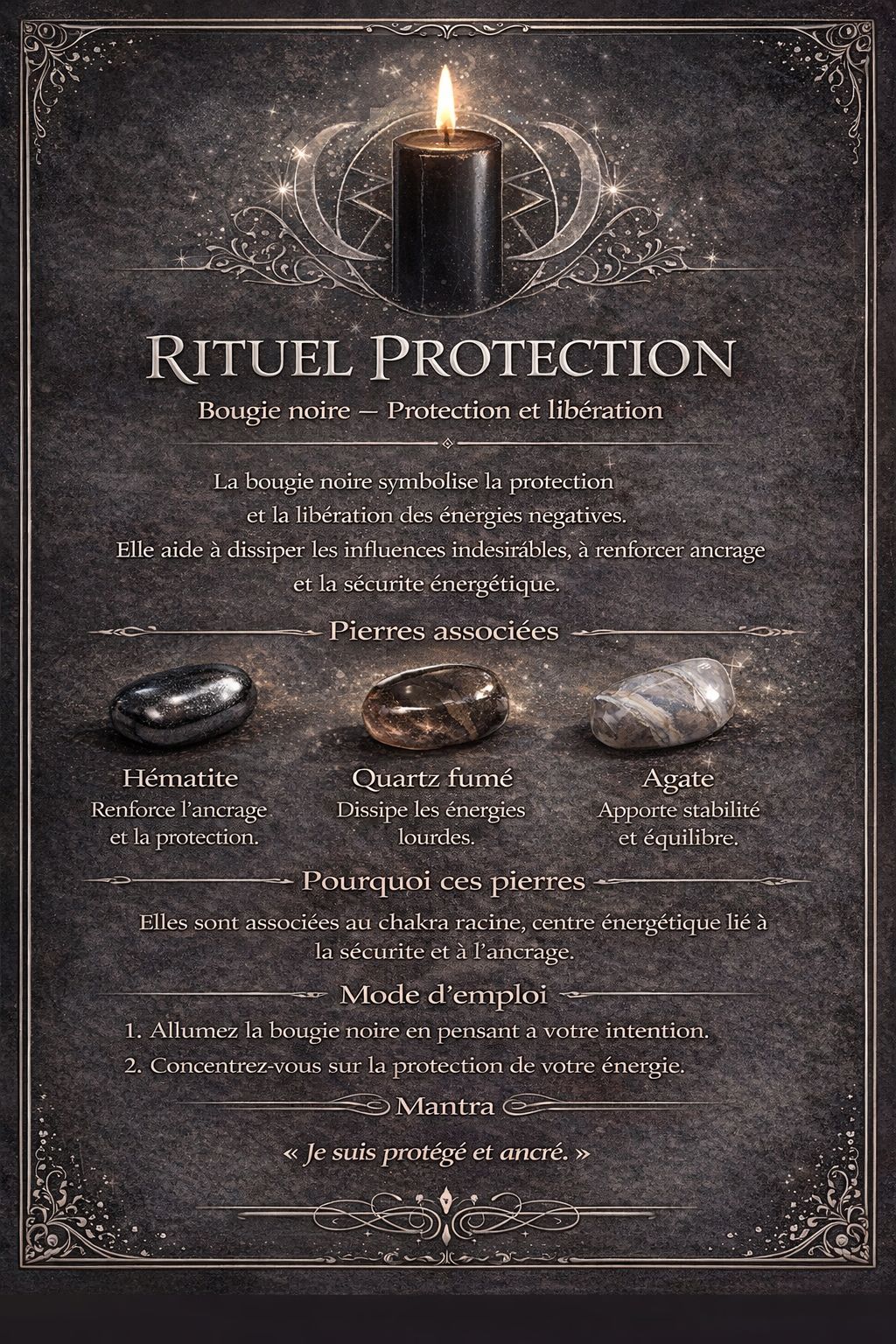 RITUEL PROTECTION — Bougie noire