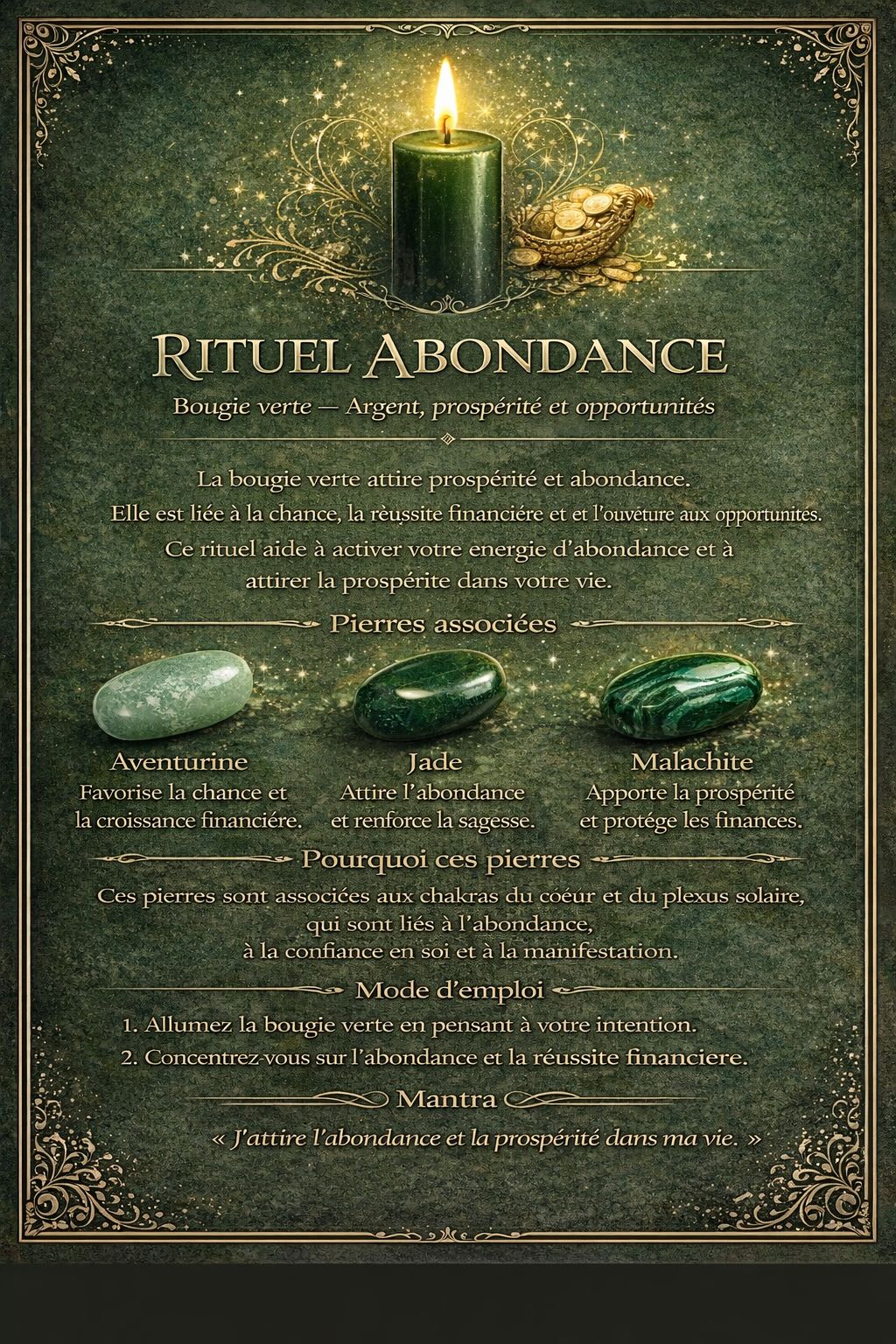 RITUEL ABONDANCE — Bougie verte