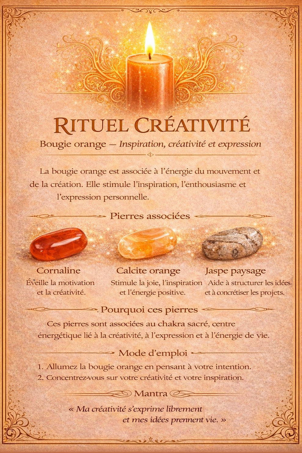 RITUEL CRÉATIVITÉ — Bougie orange