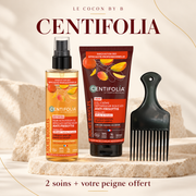 Kit coiffage Centifolia : soin activateur, gel-crème et peigne offert