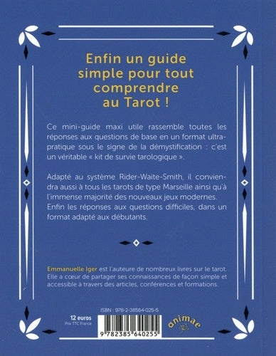 Quatrième de couverture du Mini-guide ultime du Tarot d’Emmanuelle Iger